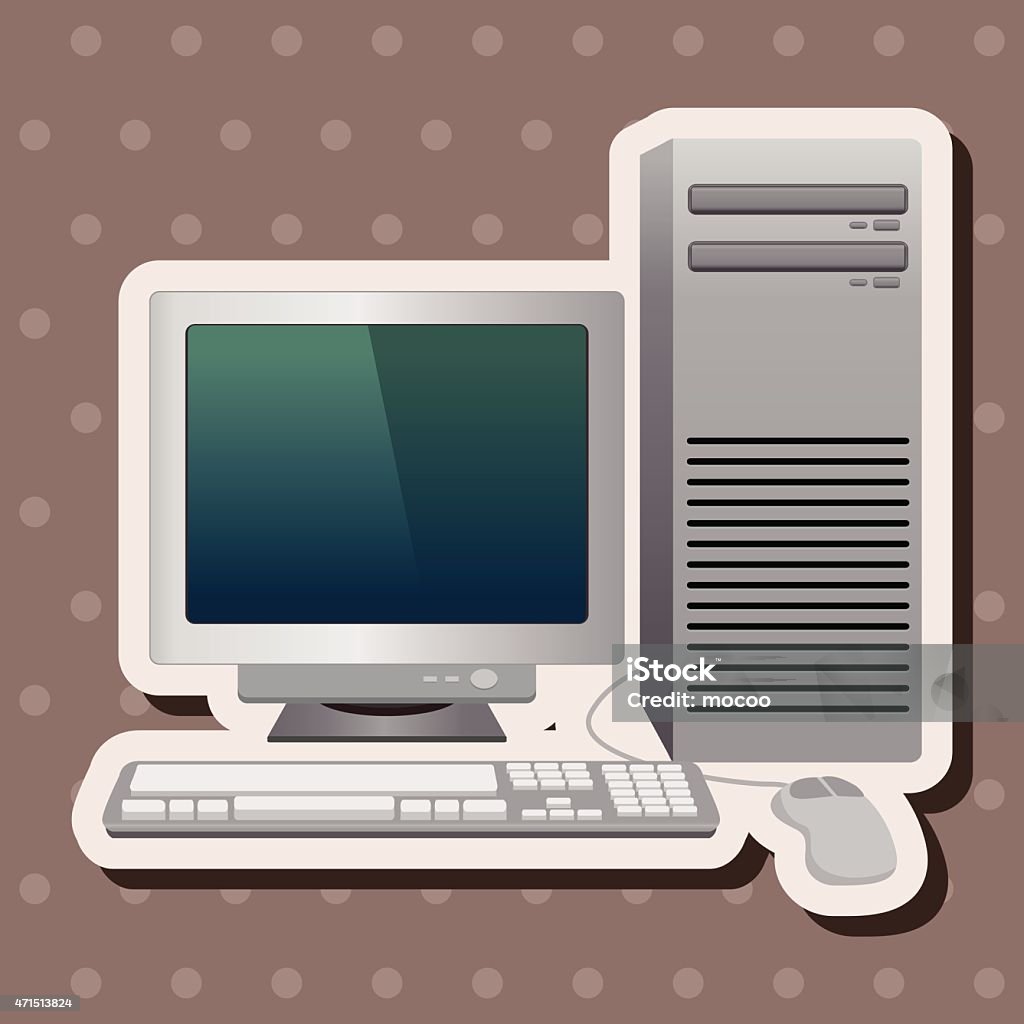 Computer Theme Elements Stock Illustration - Download Image Now - 2015 ...