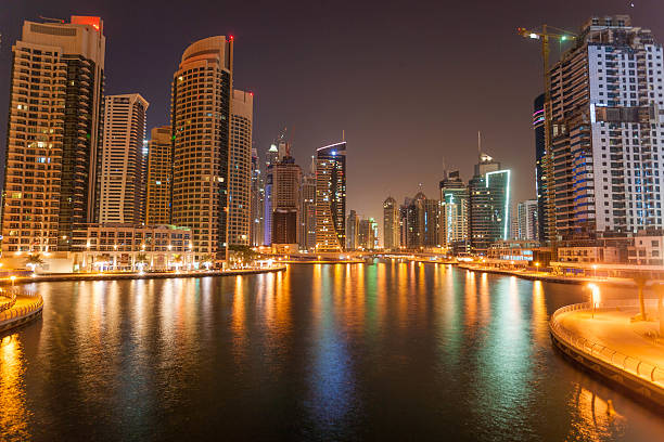 istock Dubai Marina at mid-night 471514028