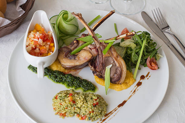 istock Rack of lamb with bulgur 471514130