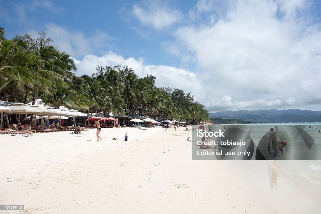 Weiße Strand von Boracay Philippinen - Lizenzfrei Asien Stock-Foto