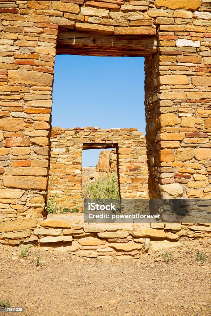 Casa Rinconada rovine-Parco Nazionale Storico della cultura Chaco - Foto stock royalty-free di Ambientazione esterna