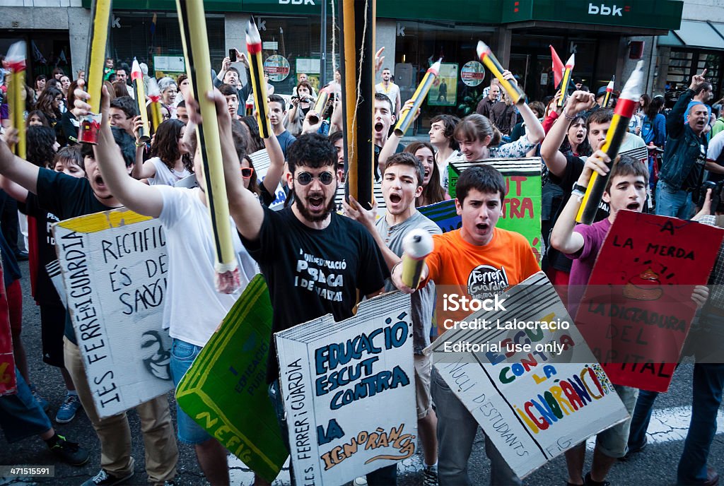 Estudiantes lucha - Foto de stock de España libre de derechos