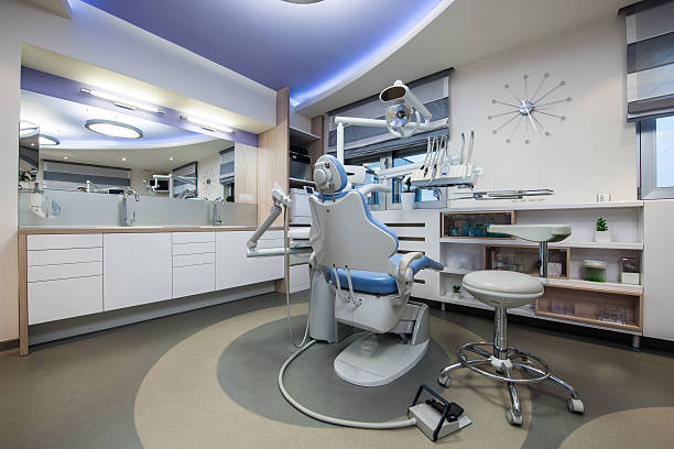 Dentist office interior Interior of a dentist's office and special equipment dental drill stock pictures, royalty-free photos & images