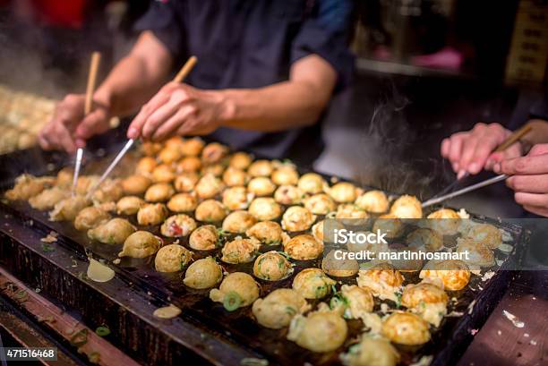 Takoyaki Stock Photo - Download Image Now - Osaka Prefecture, Takoyaki, Japan