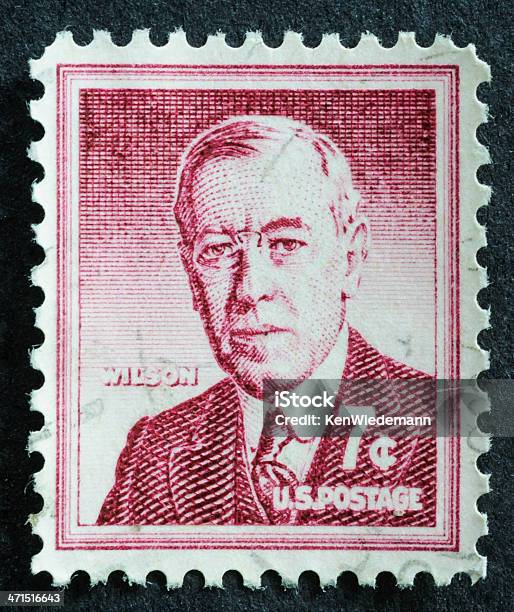 Woodrow Wilson Carimbo - Fotografias de stock e mais imagens de Woodrow Wilson - Woodrow Wilson, 1956, Cancelamento