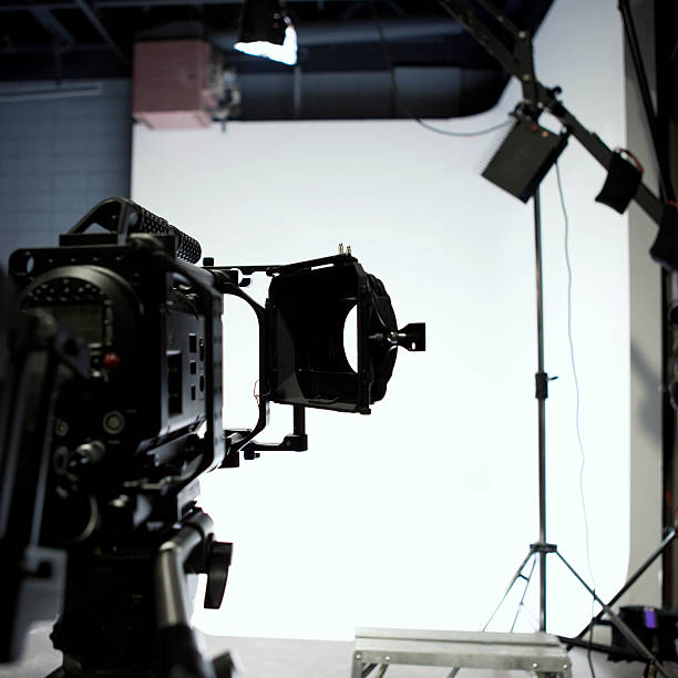 istock Movie Camera on Film Set 471516833