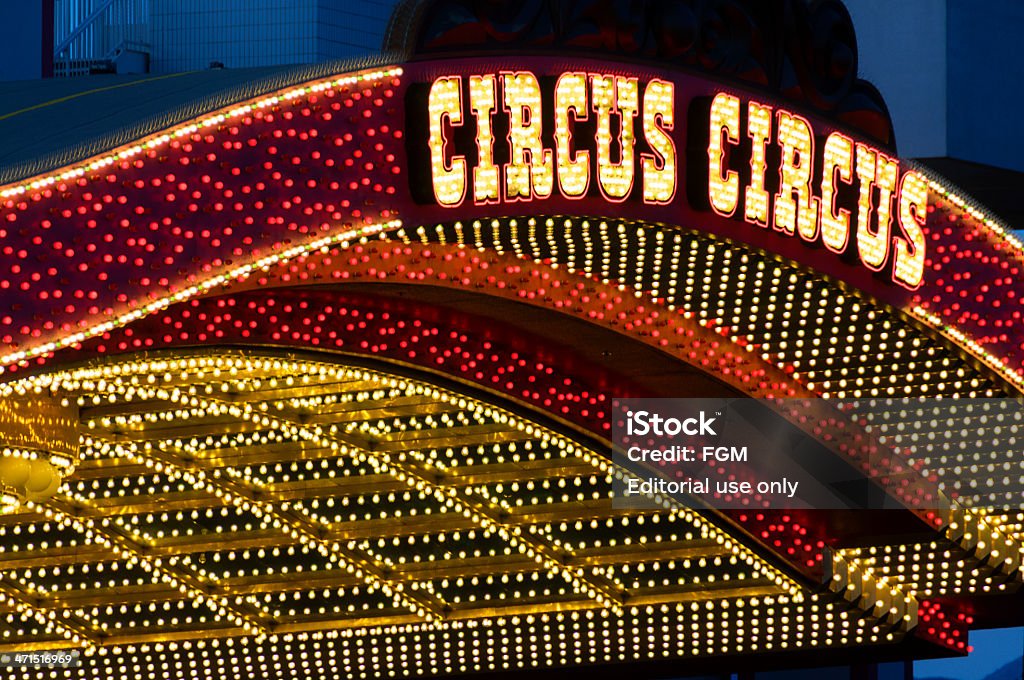 Bright Lights of Vegas Las Vegas, USA - October 7th, 2009;  The fameous entrance to Circus, Circus casio and resort hotel in Las Vegas, USA Circus Circus Las Vegas Stock Photo