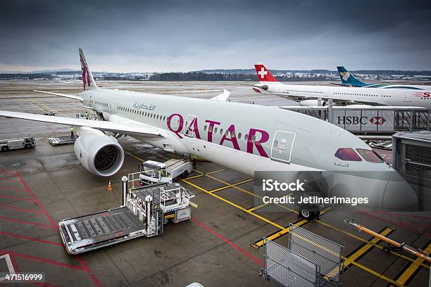 Qatar Airways 7878 Dreamliner Boeing - Fotografie stock e altre immagini di Aereo di linea - Aereo di linea, Qatar, Ad Dawhah