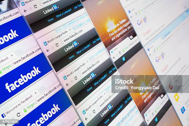 Social Networking Websites Stock Photo - Download Image Now - Brand Name Online Messaging Platform, Close-up, Communication