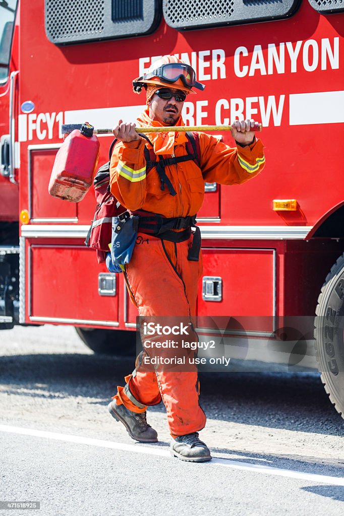 산불-카말리오 스프링스, 캘리포니아 5-2-2013 - 로열티 프리 긴급서비스와 구조 직업 스톡 사진