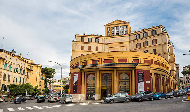 Rome, Italy-May 7, 2013: Palladium Theatre in the historical quarter Garbatella. The theatre is managed by Roma Tre University