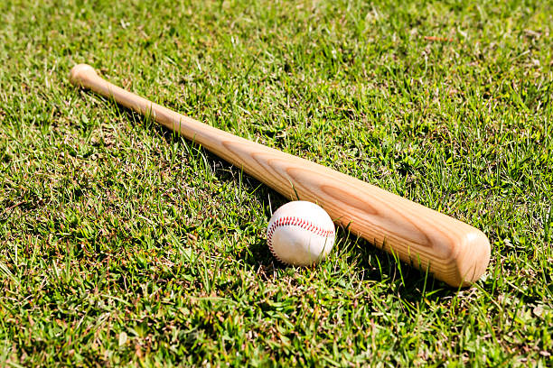 istock Wooden baseball bat and leather ball 471519630