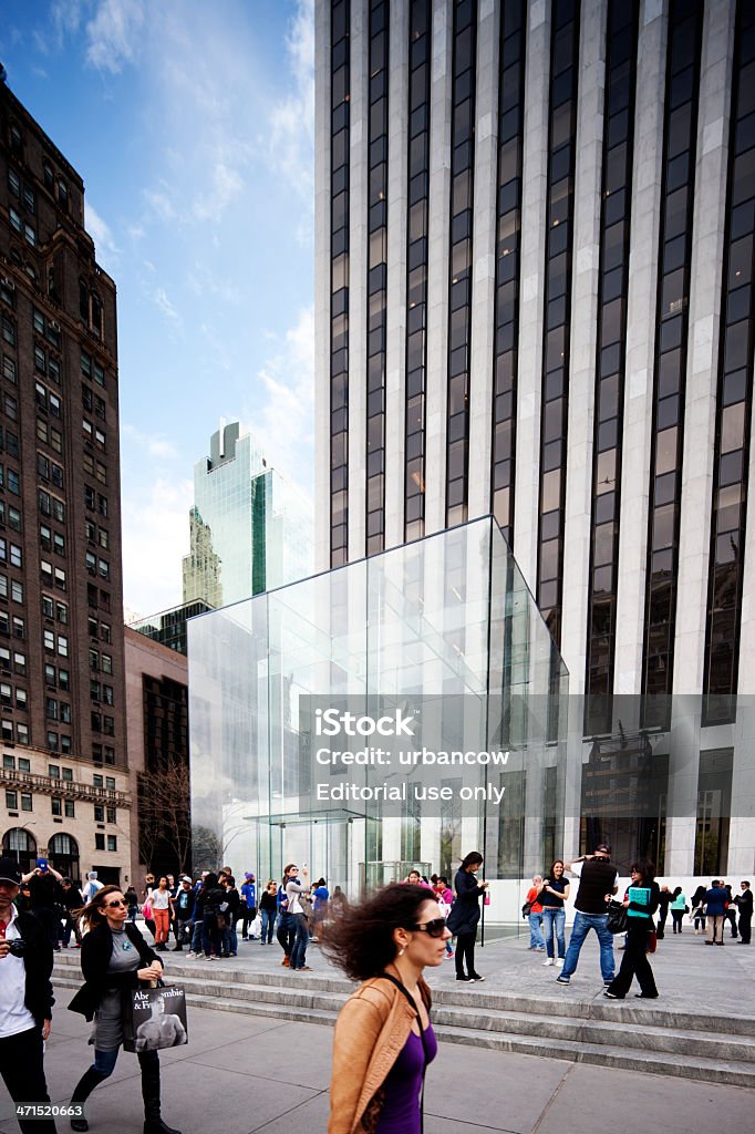 5 th Avenue, Apple Store, Nueva York - Foto de stock de Aire libre libre de derechos