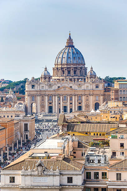 스카이라인 로마 - vatican dome michelangelo europe 뉴스 사진 이미지