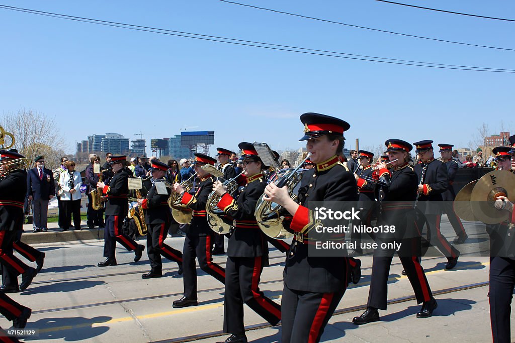 Canadian Banda de fanfarra/marcial - Foto de stock de Mulheres royalty-free