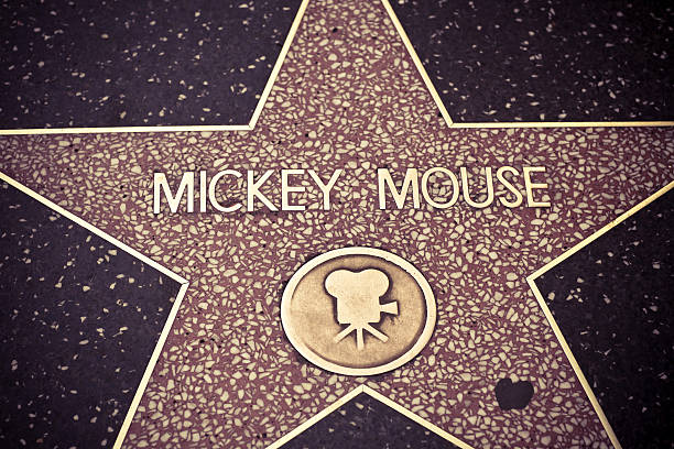 mickey mouse 거수 - vine street 뉴스 사진 이미지