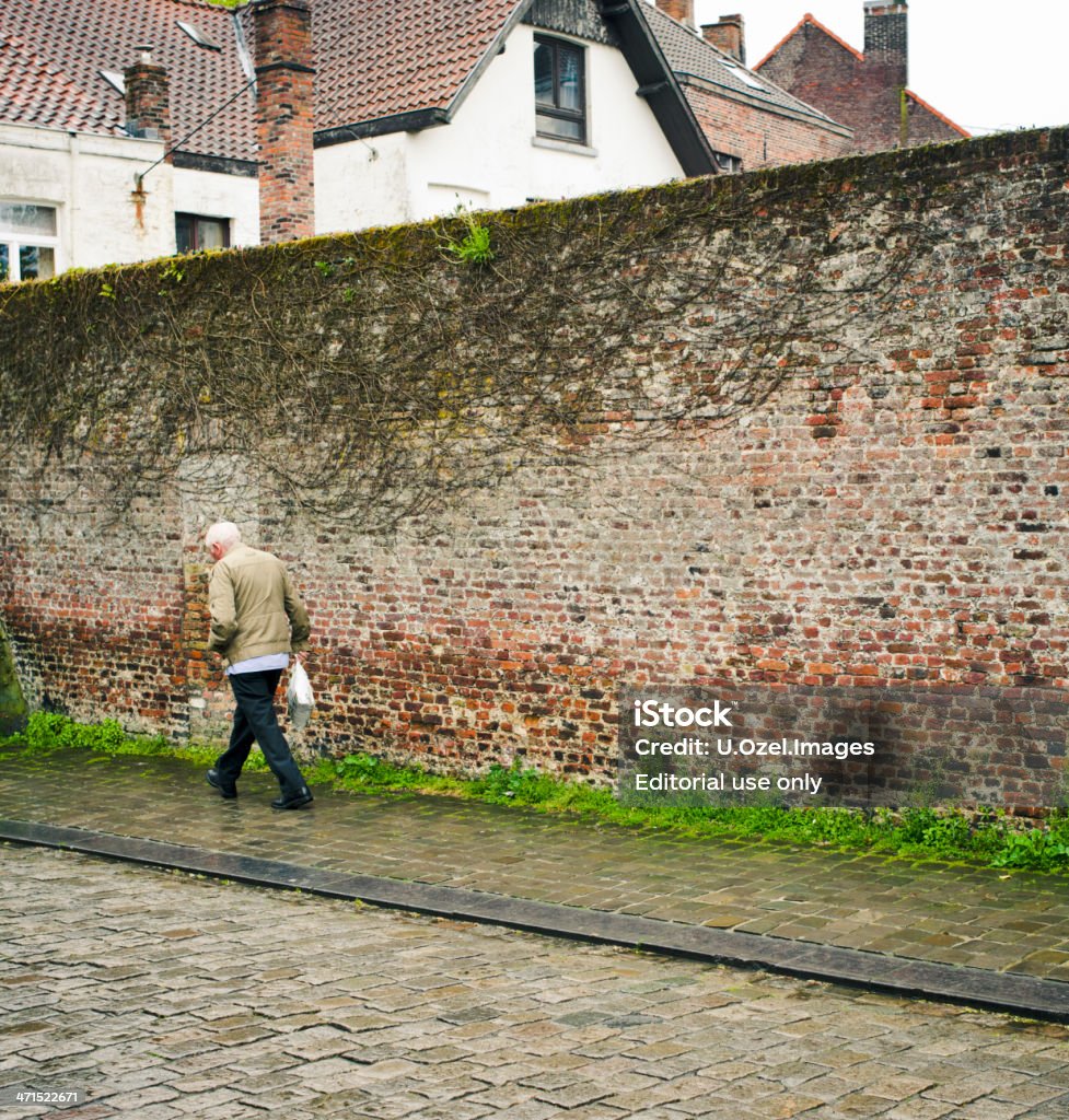 Idoso, Brugge, Bélgica - Royalty-free 70 anos Foto de stock