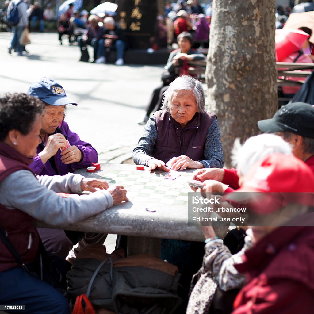 Checkers en el vecindario chino Chinatown, de la ciudad de Nueva York - Photo de Adulte libre de droits