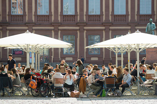 Campus , University of Mannheim, Germany Mannheim, Germany - April 23, 2013: Campus , University of Mannheim, Germany     mannheim stock pictures, royalty-free photos & images