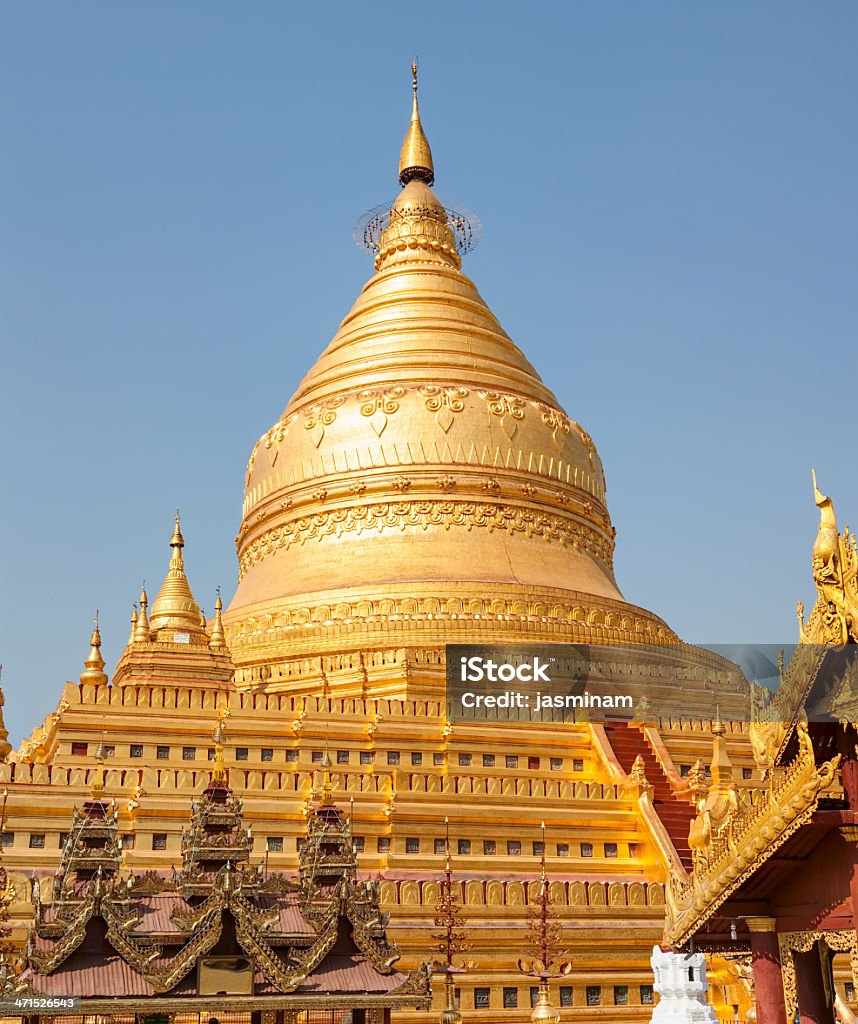 Die Shwezigon Pagode - Lizenzfrei Architektur Stock-Foto