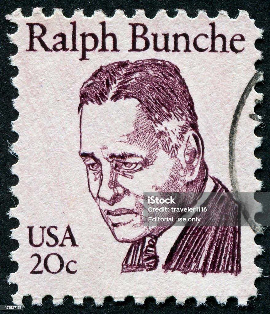 Ralph Bunche Stamp - Foto de stock de Adulto royalty-free