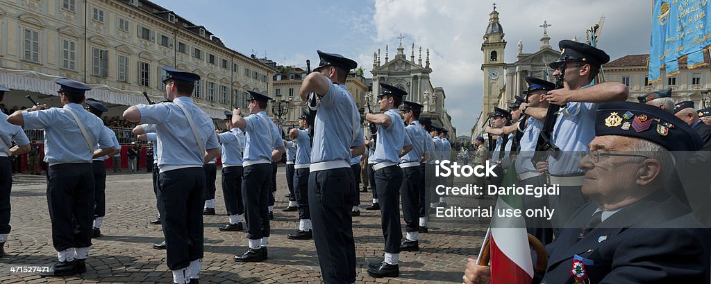 Evento Italia 150 il Veterano di guerra - Foto stock royalty-free di Aeronautica