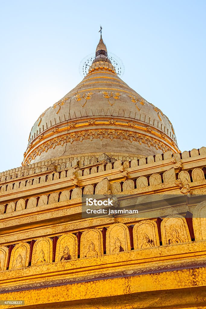 Die Shwezigon Pagode - Lizenzfrei Architektur Stock-Foto