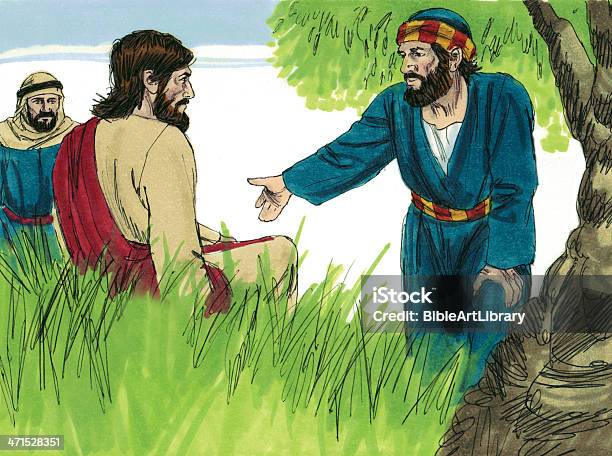 Jezus Pyta O Lokalizację Pesach Posiłek - zdjęcia stockowe i więcej obrazów Jezus Chrystus - Jezus Chrystus, Biblia, Apostoł - wyznawca