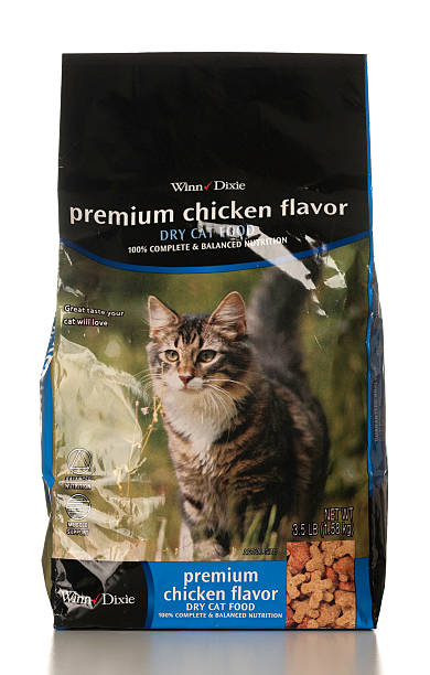 winn-dixie premium pollo sabor, los alimentos para gatos bolsa de tintorería - winn dixie fotografías e imágenes de stock