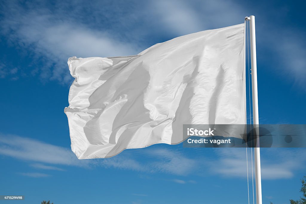 Drapeau blanc - Photo de Agiter le drapeau blanc libre de droits