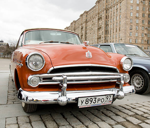 Moscow, Russia – April 21, 2013: retro car Dodge on rally of classical cars on Poklonnaya hill.