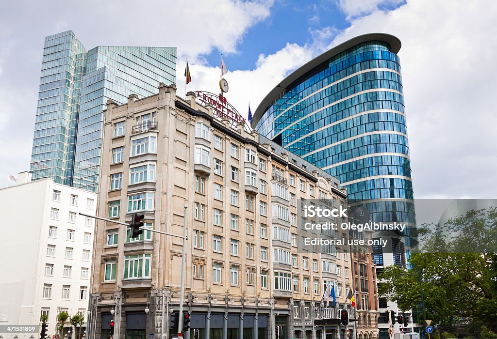 Architettura di Bruxelles. - Foto stock royalty-free di Albergo