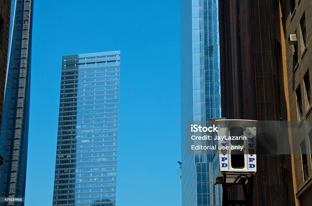 NYPD SkyWatch Mobile nadzoru Wieża w pobliżu Ground Zero, NYC - Zbiór zdjęć royalty-free (Antyterroryzm)