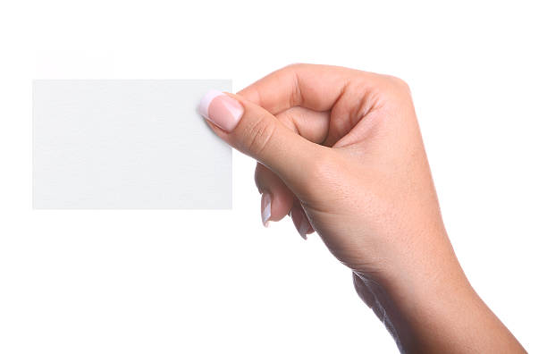 istock Hand holding a blank business card (Isolated) 471532271