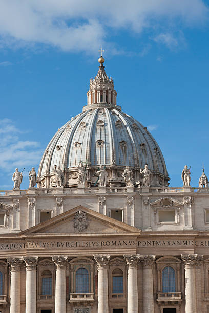 basílica de são pedro - rome italy vatican st peters basilica - fotografias e filmes do acervo