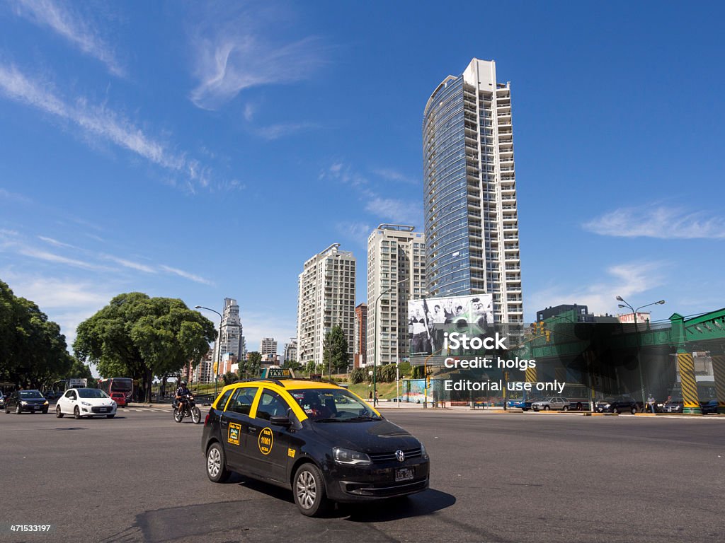 Supera tre domini di isolati Taxi nel quartiere Palermo, Buenos Aires, Argentina - Foto stock royalty-free di Ambientazione esterna