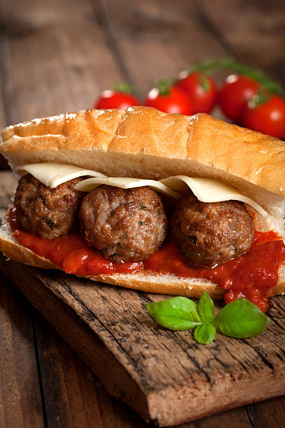 istock Meatball sendwich in tomato sauce 471537452