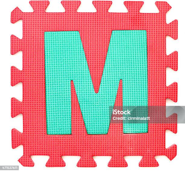 Rubber Alphabet M Isolated Stock Photo - Download Image Now - Alphabet, Capital Letter, Color Image
