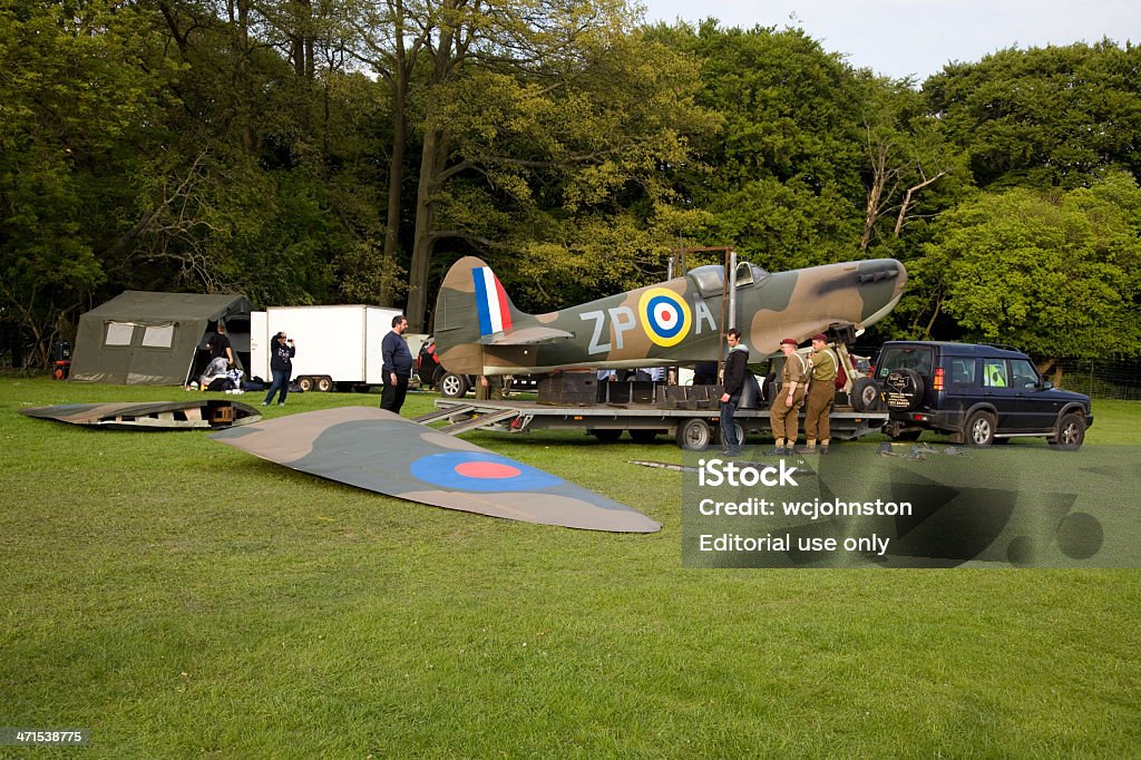 Spitfire, laoded auf einem Anhänger - Lizenzfrei Festzelt Stock-Foto