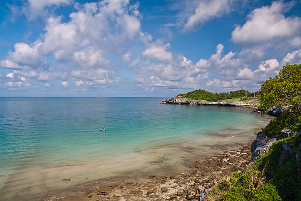 istock Beautiful sea view and blue sky from beach 471540007
