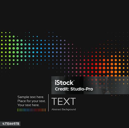 istock Modern abstract dots assorted in a rainbow colors  471544978
