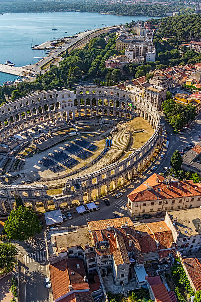 in pula arena - amphitheater pula stock-fotos und bilder