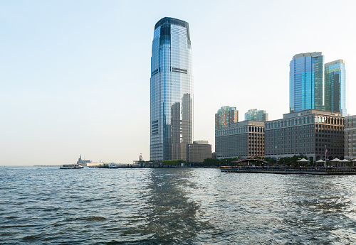 Jersey City, NJ, USA - May 22, 2013:Goldman Sachs Tower at Exchange Place in Jersey City. The tower at 781 feet is the tallest building in New Jersey