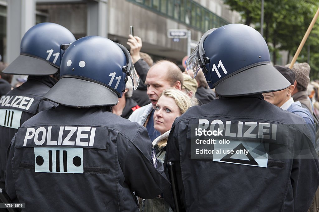 Demonstracja Blockupy 2013, Frankfurt - Zbiór zdjęć royalty-free (Niemcy)