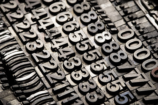 istock vintage letterpress alphabet and number background 471549088