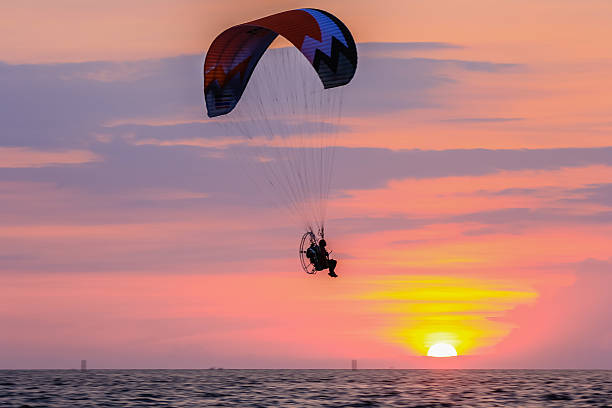 istock Man with paraglider at Bangsaen,Thailand 471549185
