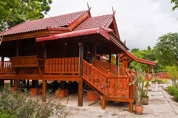 istock Wooden Thai  style house 471549507