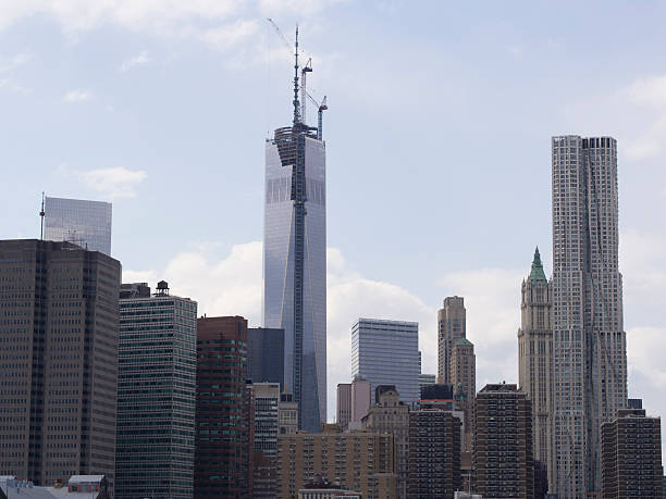 1WTC nearing completion stock photo