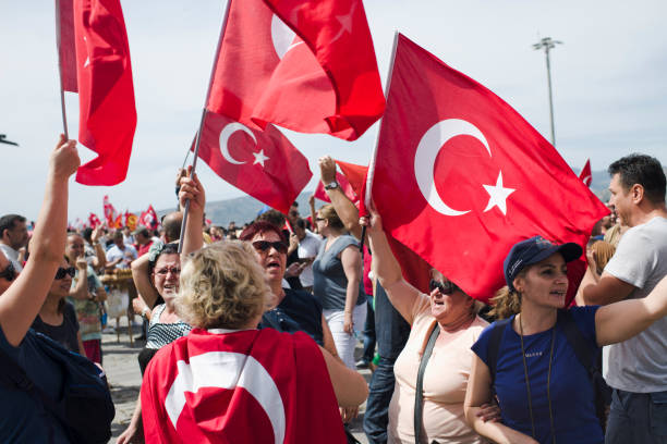 Demonstration of 'Istanbul Taksim Gezi Park' Turkey stock photo