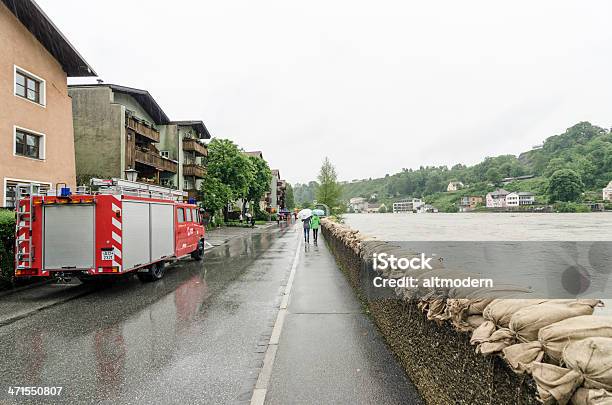 Flood In Burghausen June 2013 Stock Photo - Download Image Now - Austria, Fire Engine, Fire Station